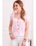 Rosa Bluse mit Knöpfen MP26381 – Online-Shop – Boutique